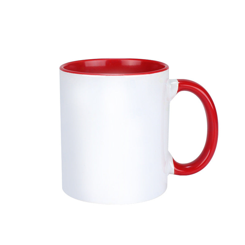 Coated water cup, mark inner color cup, heat transfer cup, white cup inner color cup, drinking utensils