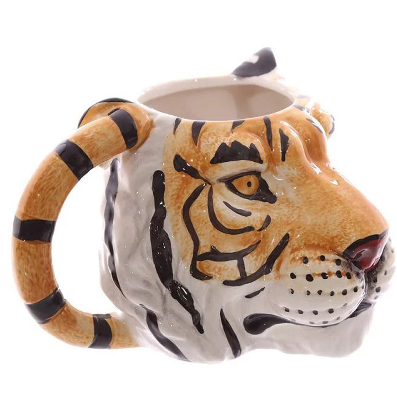 Porcelain mug 3D dog head coffee cup with logo