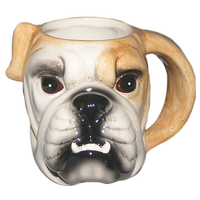 Porcelain mug 3D dog head coffee cup with logo