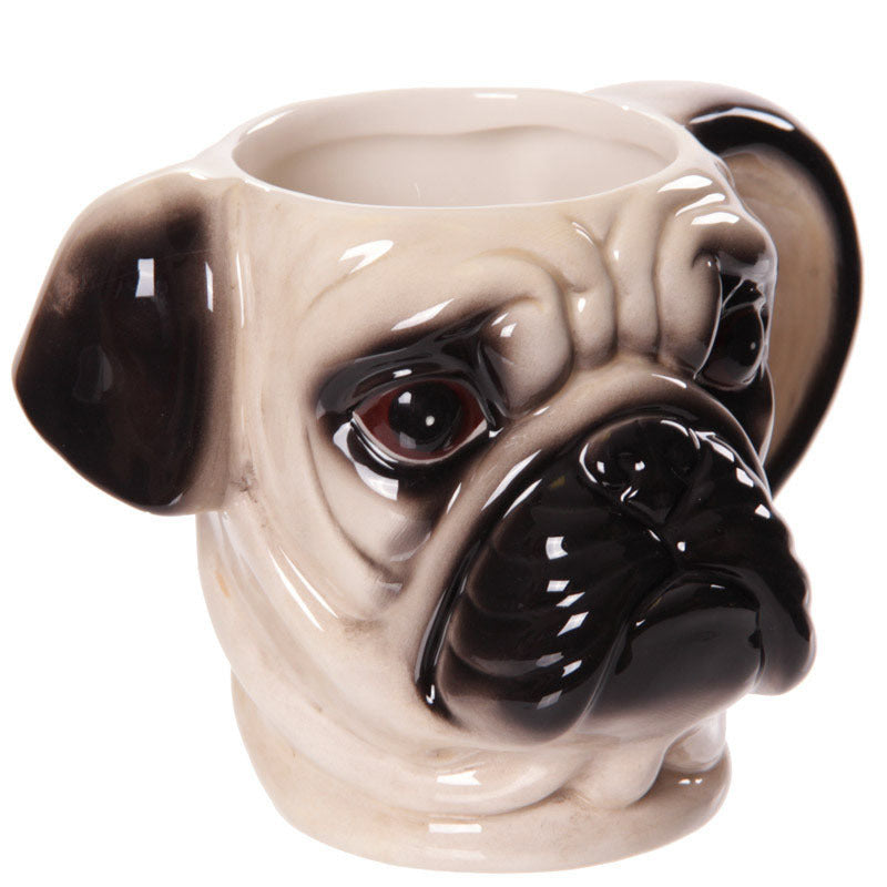 Porcelain mug 3D dog head coffee cup with logo