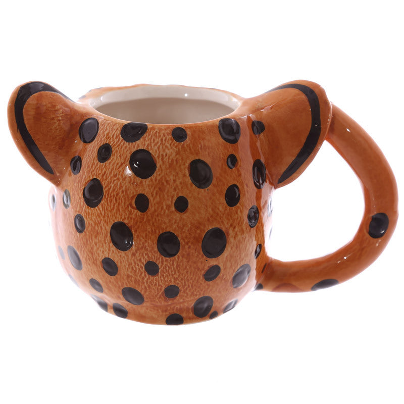 Porcelain mug 3D dog head coffee cup with logo