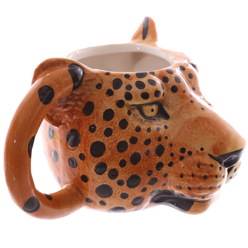 Porcelain mug 3D dog head coffee cup with logo