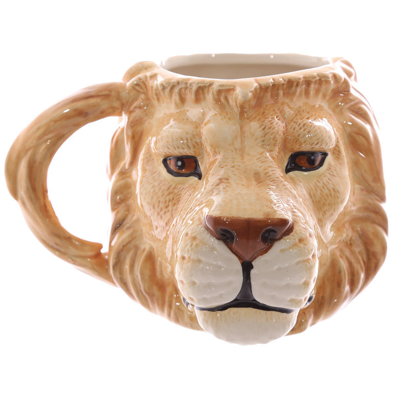 Porcelain mug 3D dog head coffee cup with logo