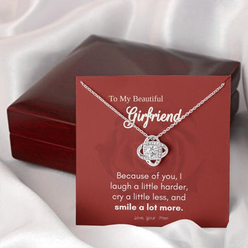 For Girlfriend Luxury Necklace with Personalizable Message Card