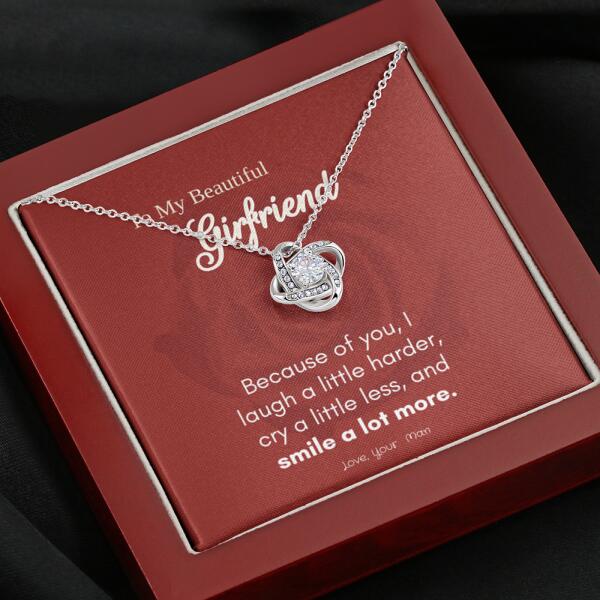 For Girlfriend Luxury Necklace with Personalizable Message Card