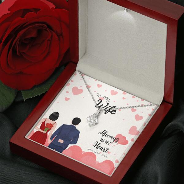 For Girlfriend Luxury Necklace with Personalizable Message Card