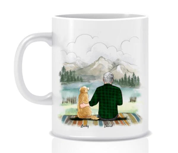 Man and Dog Personalized Mug