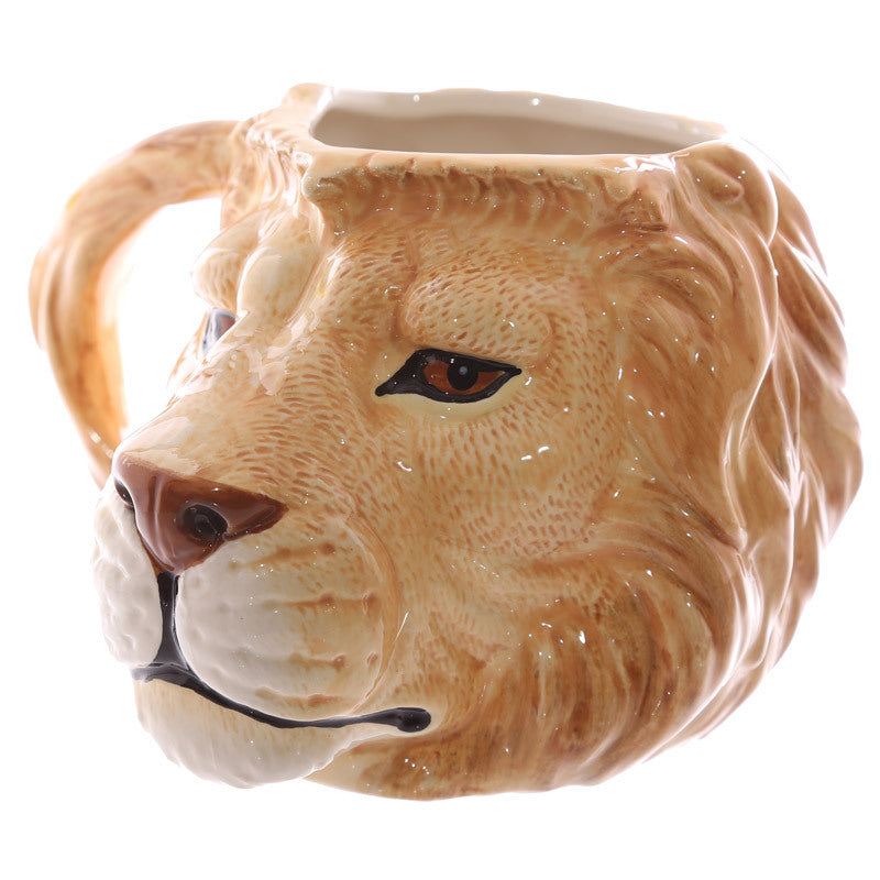 Porcelain mug 3D dog head coffee cup with logo