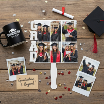 Graduation Gift Sublimation GRAD Cork Memo Board with MDF Keychain – Blank Heat Transfer Board for Personalized Gifts