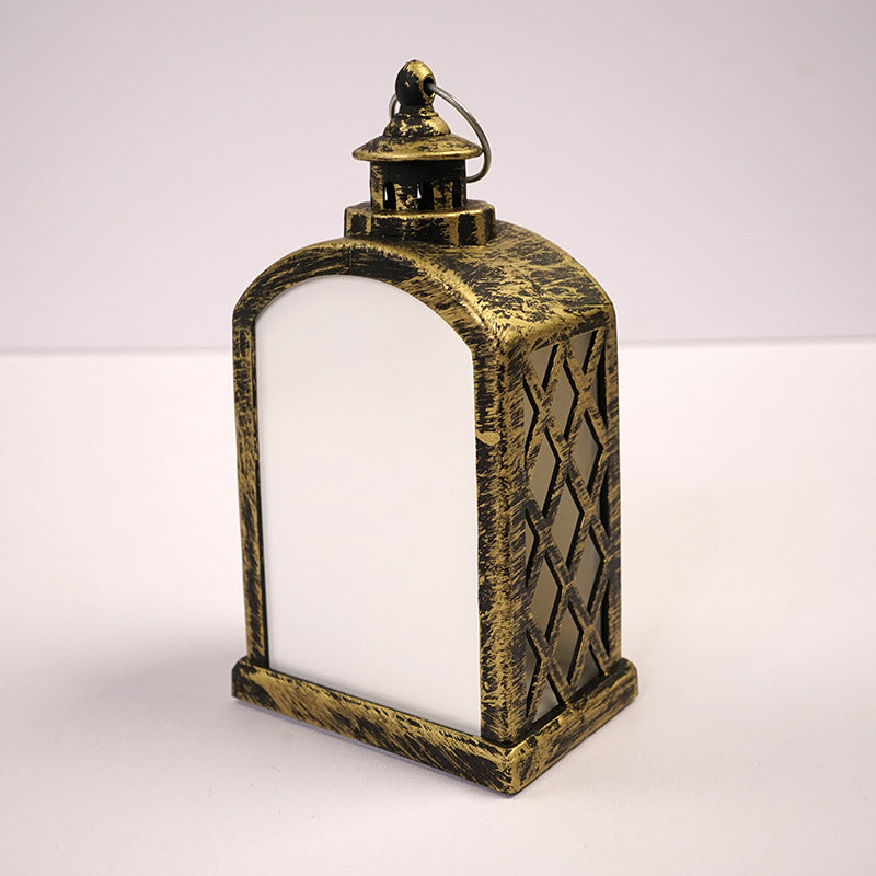 Nueva linterna LED navideña de PET para sublimación: luz nocturna de transferencia de calor para decoración navideña (DIY).